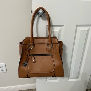 LONDON FOG Brown leather purse